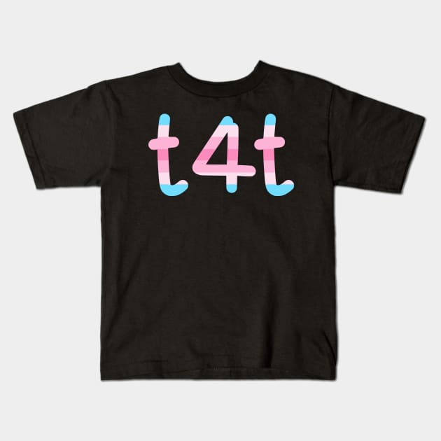 t4t (Transfeminine Colors) Kids T-Shirt by dikleyt